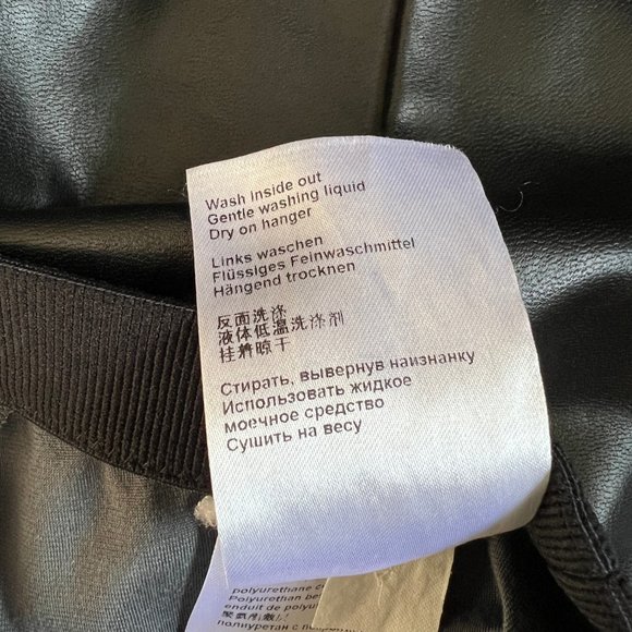 Marc Cain Artificial Leather High Rise Slim Skinny Trouser Pants Leggings Sexy 8 - Picture 12 of 16